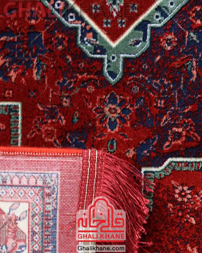 فرش تهران 1200 شانه طرح هریس لاکی سبز