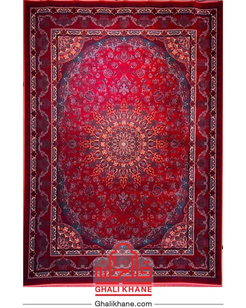 فرش تهران 1200 شانه طرح اصفهان  لاکی
