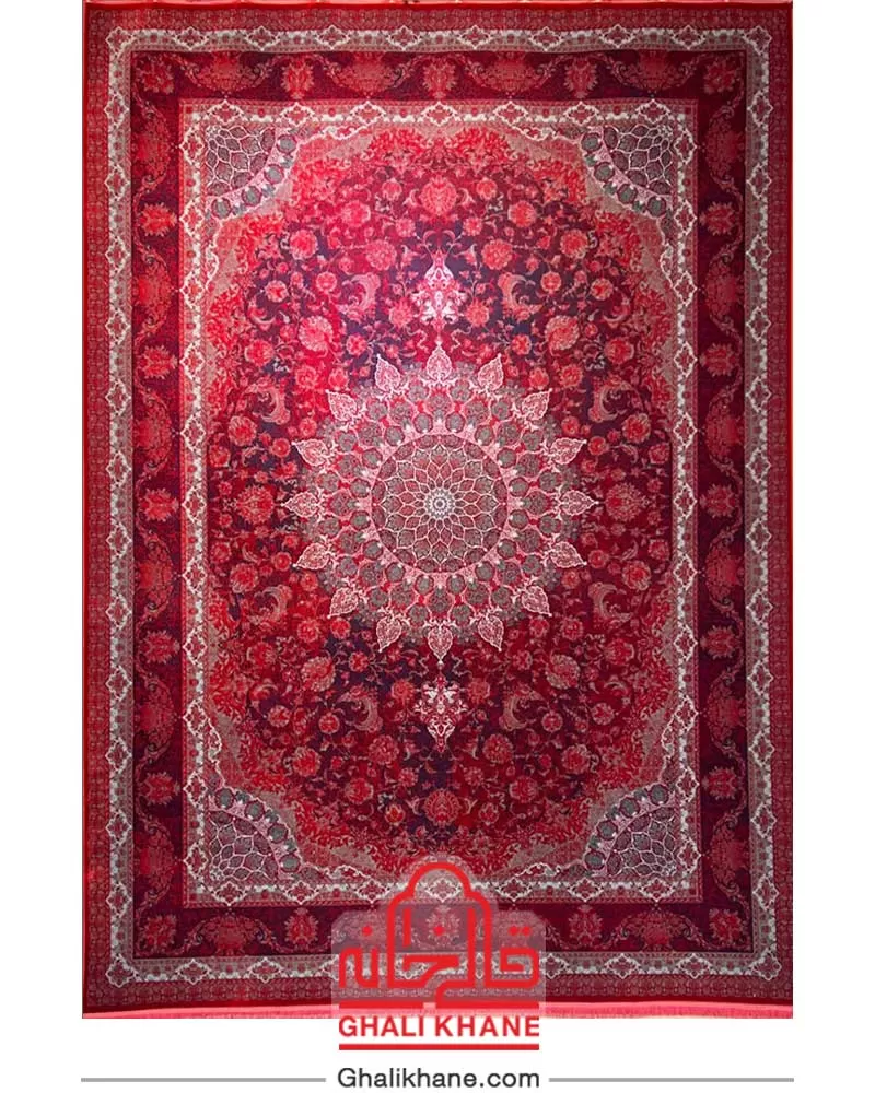 فرش تهران 1200 شانه طرح اصفهان  سرمه‌ای