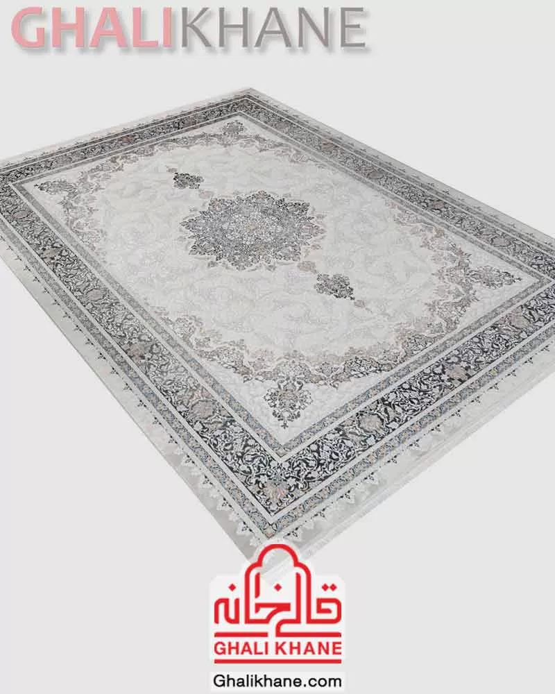 فرش ماه‌ نگار  کلکسیون ساندرا کد 7019 طوسی