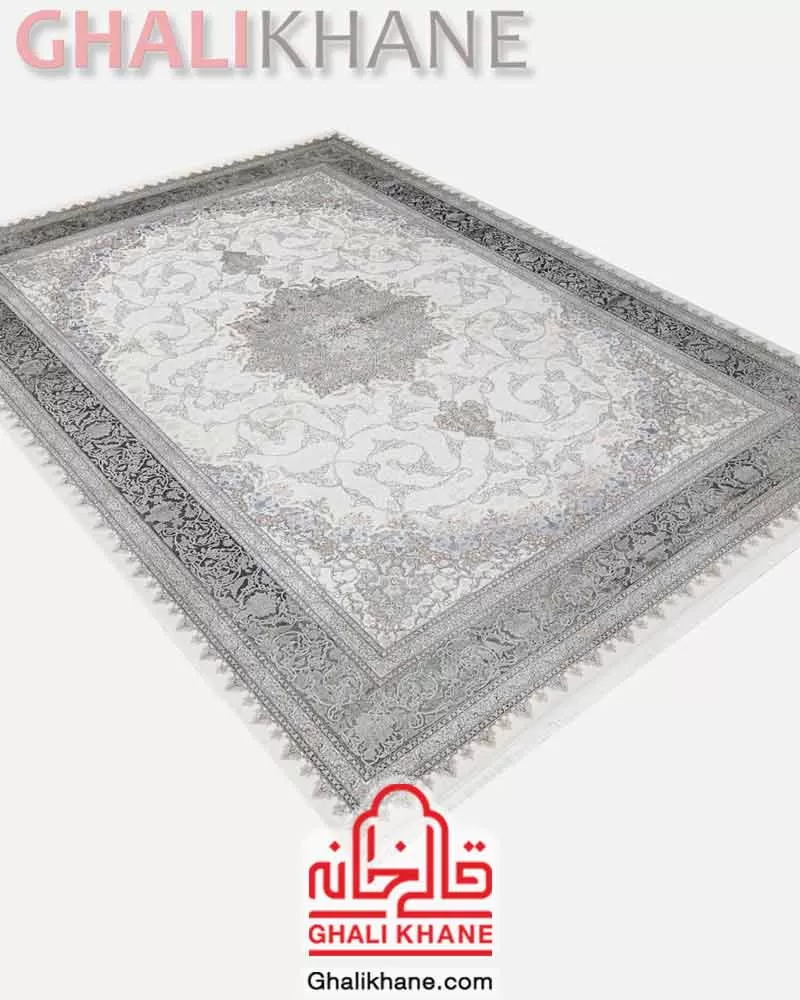 فرش ماه‌ نگار  کلکسیون ساندرا کد 7021 طوسی