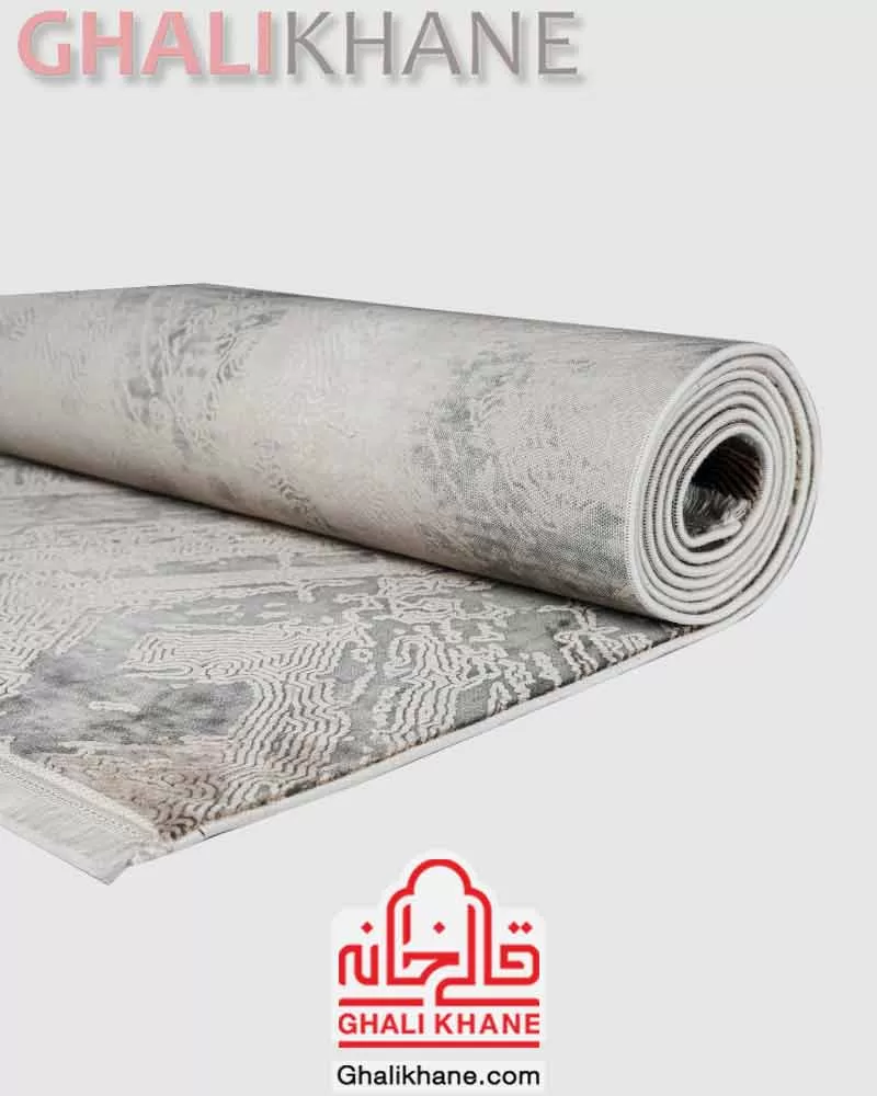 فرش ماه‌ نگار  کلکسیون ساندرا کد 7044 طوسی