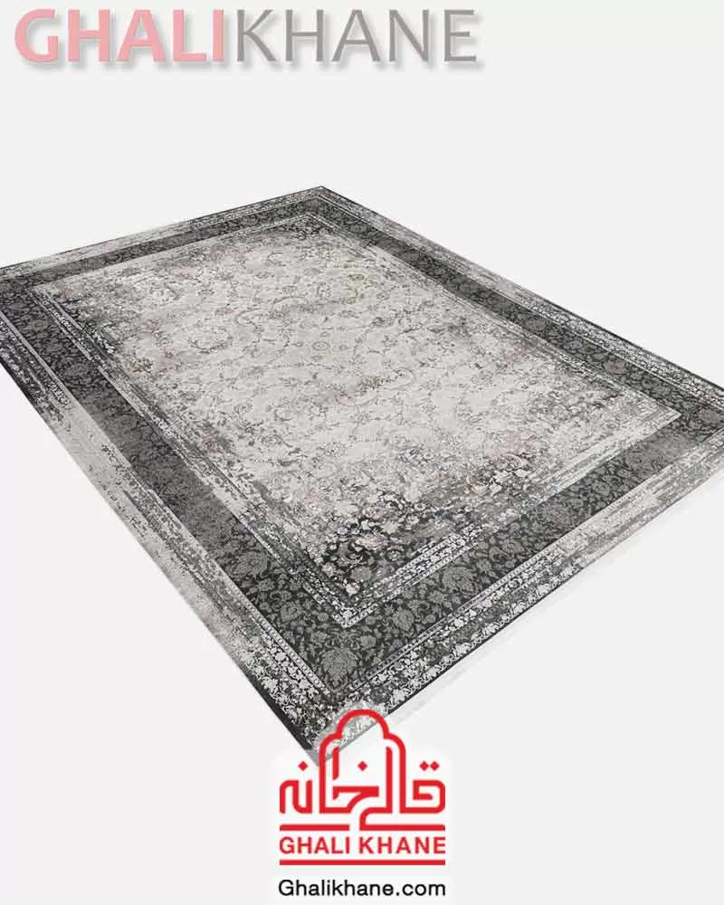 فرش ماه‌ نگار  کلکسیون ساندرا  کد 7064 طوسی