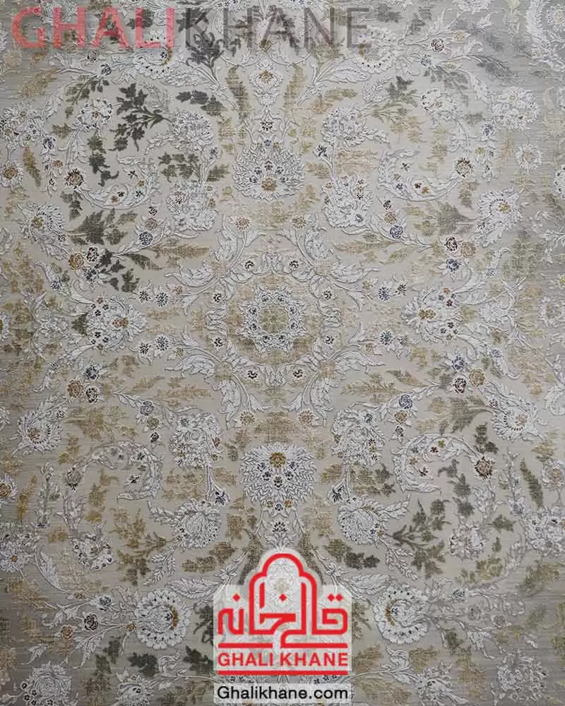 فرش ماه‌ نگار  کلکسیون ساندرا کد 7491 طوسی