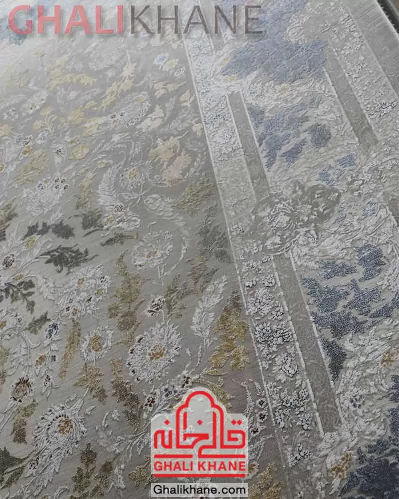 فرش ماه‌ نگار  کلکسیون ساندرا کد 7491 طوسی