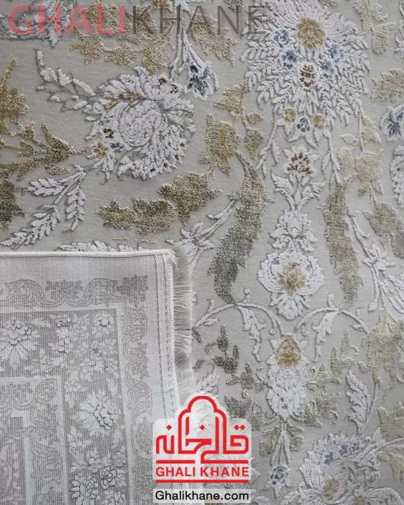 فرش ماه‌ نگار  کلکسیون ساندرا کد 7491 طوسی