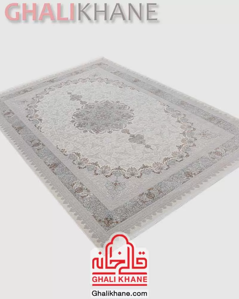 فرش ماه‌ نگار  کلکسیون ساندرا کد7012 طوسی