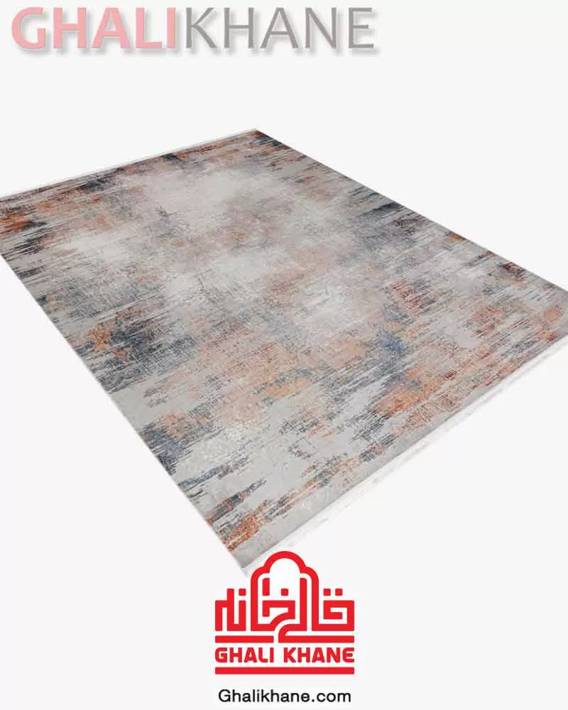 فرش ماه‌ نگار  کلکسیون ساندرا کد 7051 طوسی طلایی