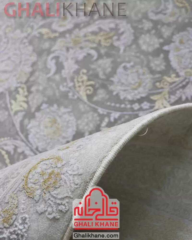 فرش ماه‌ نگار  کلکسیون ساندرا کد 7412 طوسی