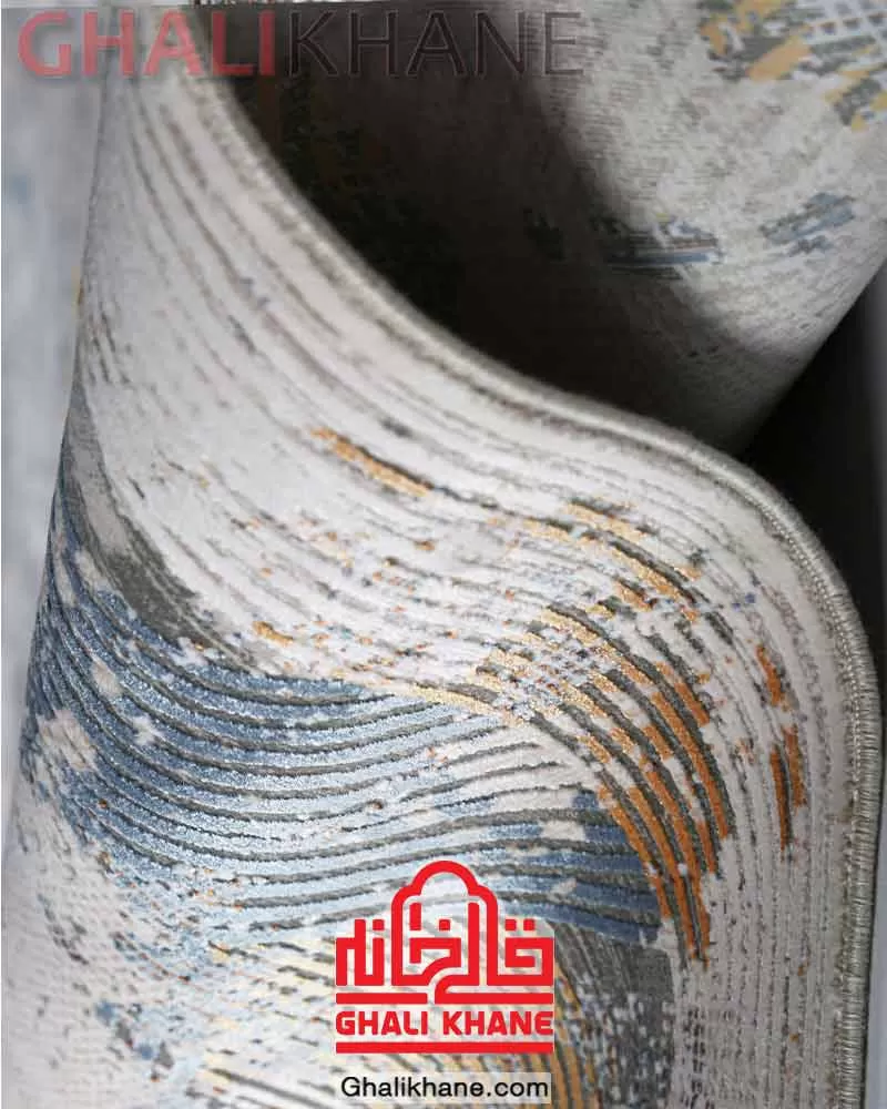 فرش ماه‌ نگار  کلکسیون ساندرا کد 7441 طوسی