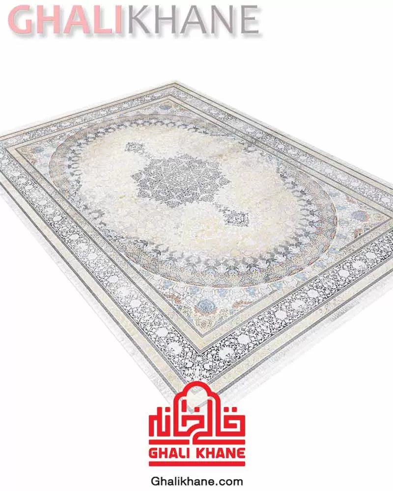 فرش ماه‌ نگار  کلکسیون ساندرا   کد 7451 طوسی