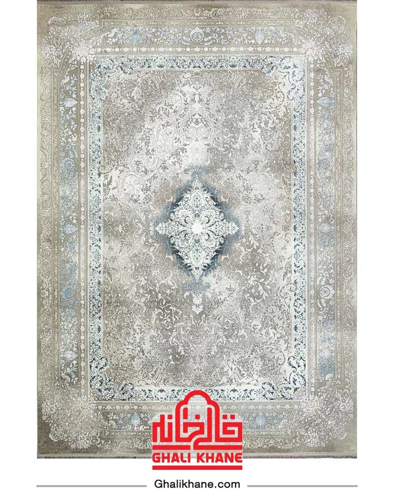فرش نگین مشهد 1000 شانه کد 1019 بژ آبی
