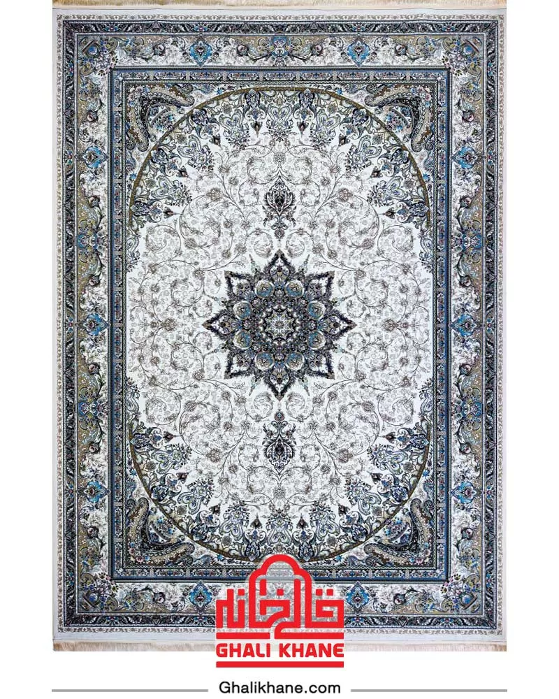 فرش نگین مشهد 1200 شانه کد 1250 کرم