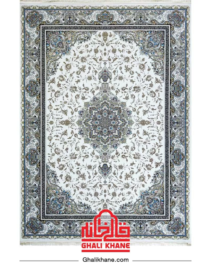 فرش نگین مشهد 1200 شانه کد 1249 کرم