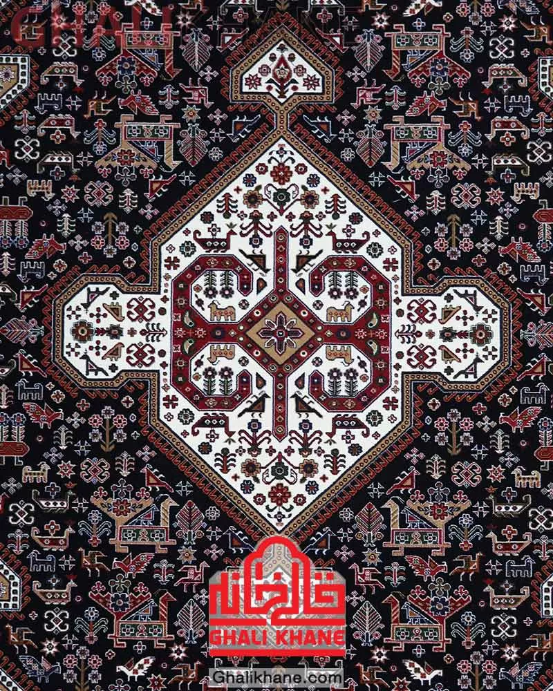 فرش سهند کلکسیون بوستان طرح هریس کد 100/VDVA سرمه‌ای