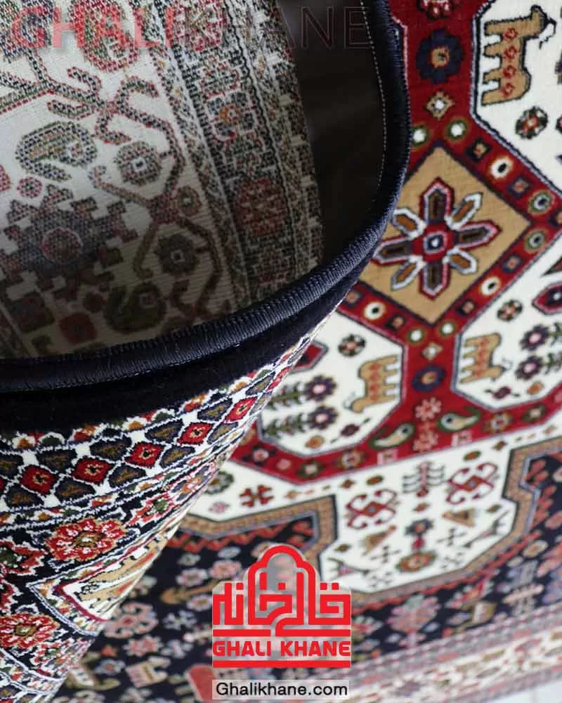 فرش سهند کلکسیون بوستان طرح هریس کد 100/VDVA سرمه‌ای