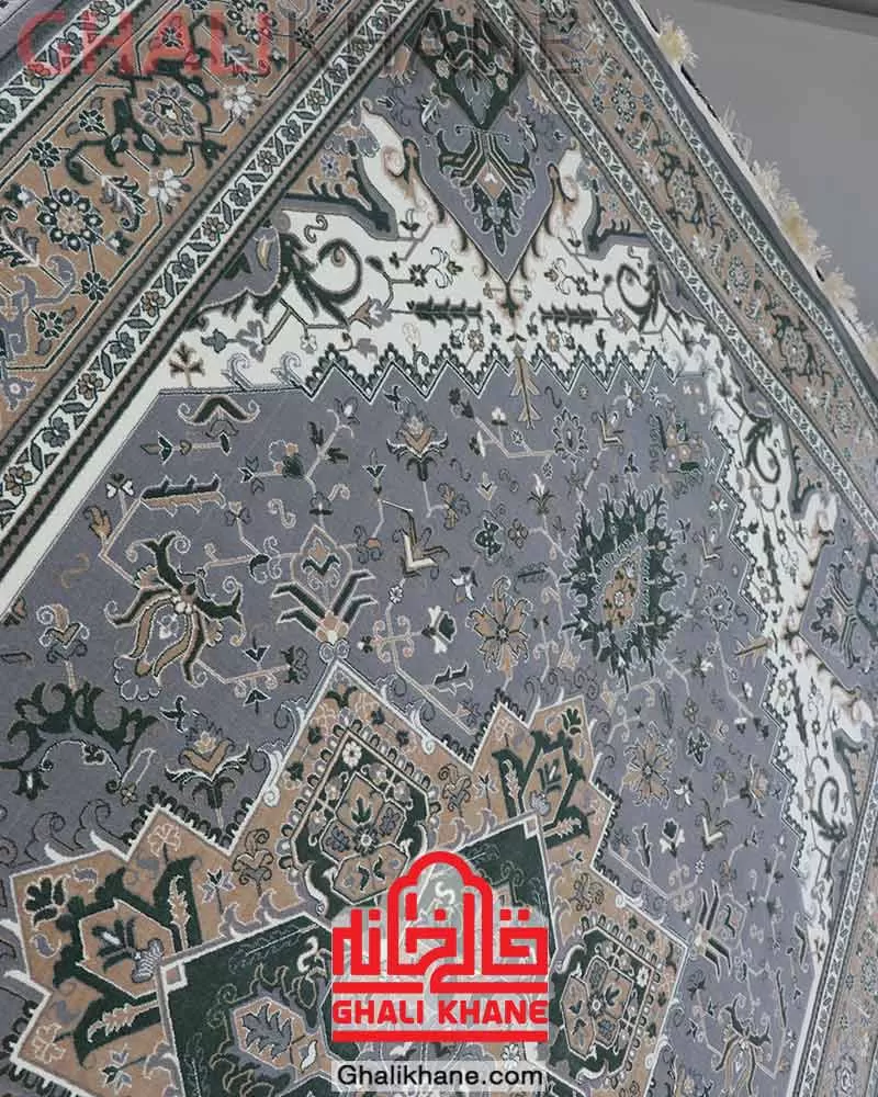 فرش سهند کلکسیون بهارستان طرح هریس کدSBG طوسی