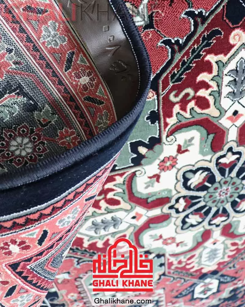 فرش سهند کلکسیون بهارستان طرح هریس کد SBL سرمه‌ای