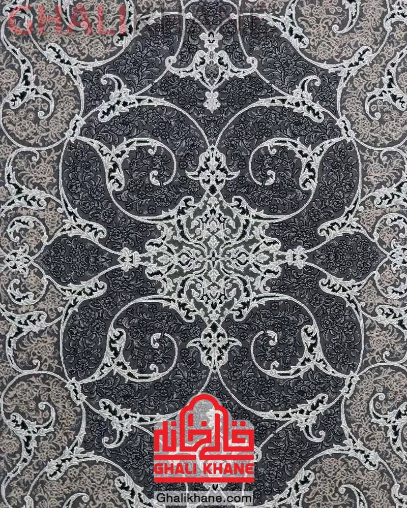 فرش سهند کلکسیون بهارستان 700 شانه کد T05 ذغالی