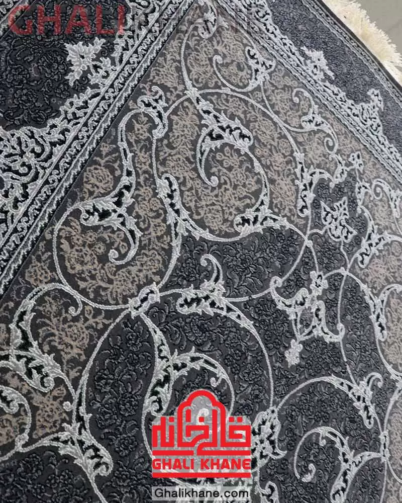 فرش سهند کلکسیون بهارستان 700 شانه کد T05 ذغالی