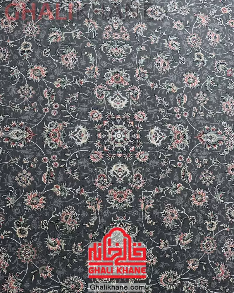 فرش سهند کلکسیون بهارستان 700 شانه کد T08 ذغالی