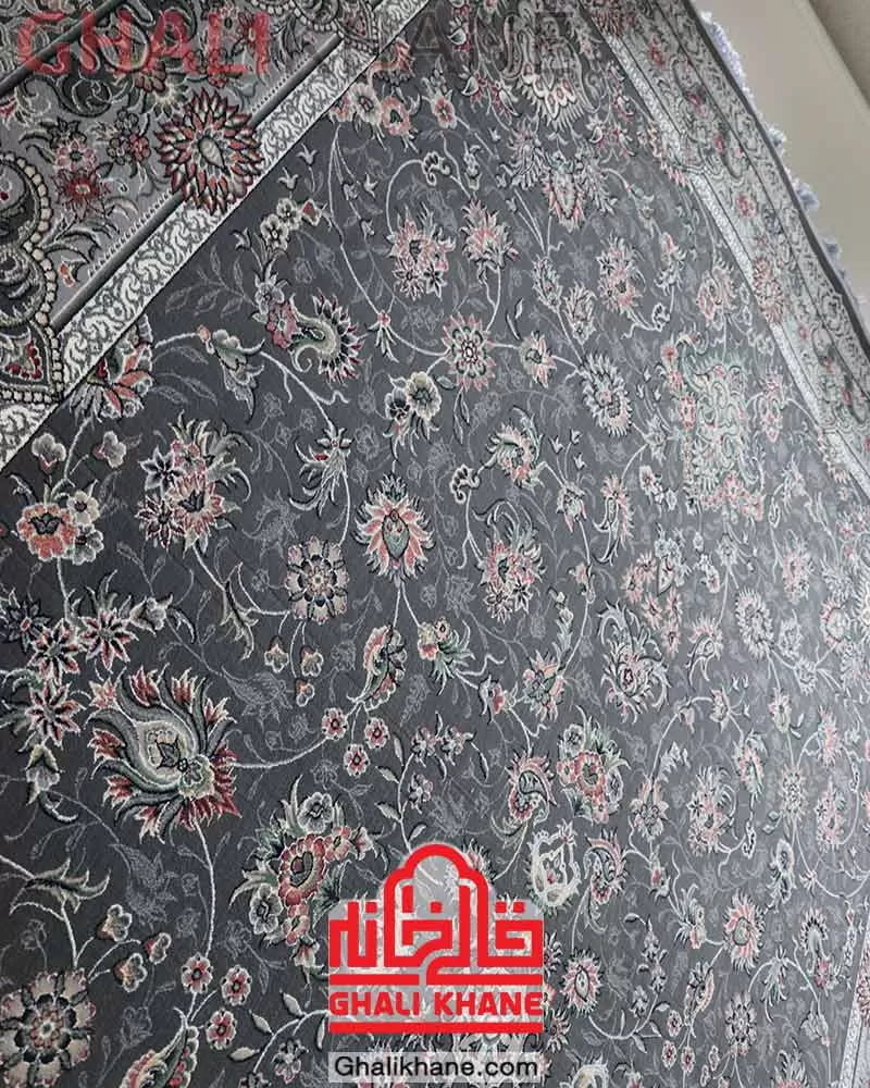 فرش سهند کلکسیون بهارستان 700 شانه کد T08 ذغالی