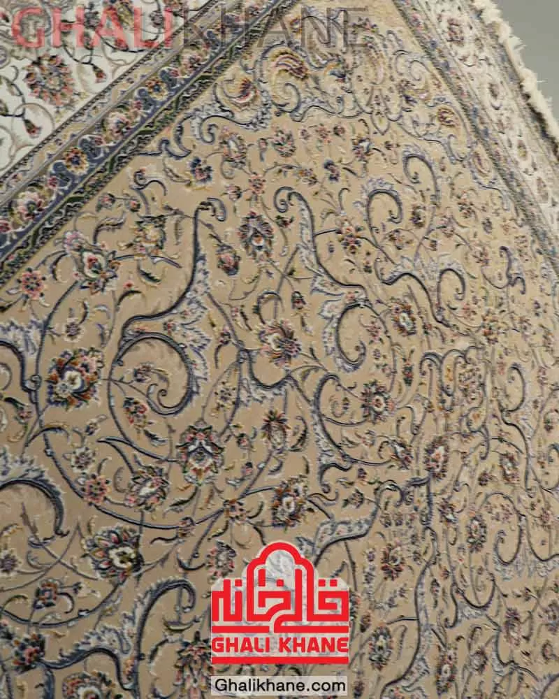 فرش ستاره کویر یزد کلکسیون عالی قاپو 1000 شانه کد HA-052-3010 گردویی