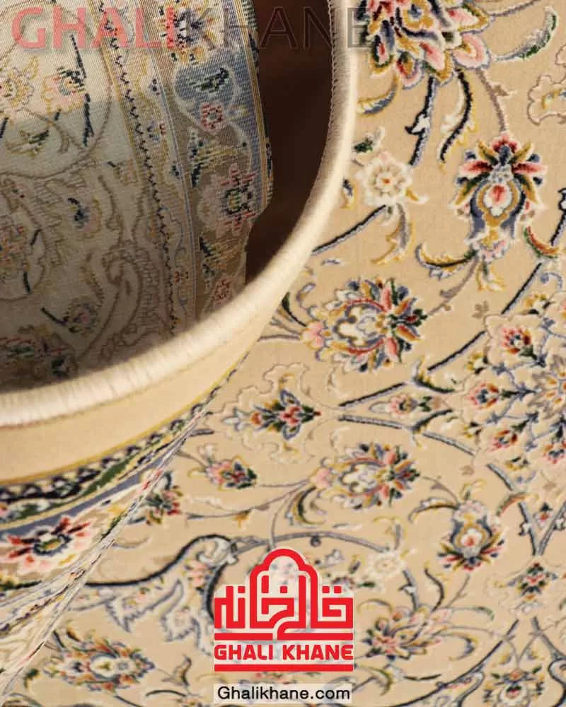 فرش ستاره کویر یزد کلکسیون عالی قاپو 1000 شانه کد HA-052-3010 گردویی