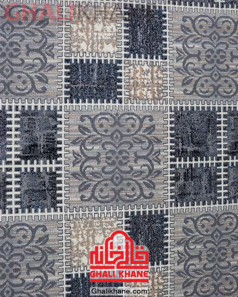 گلیم ماشینی سهند زمینه طوسی کد JA0  طوسی