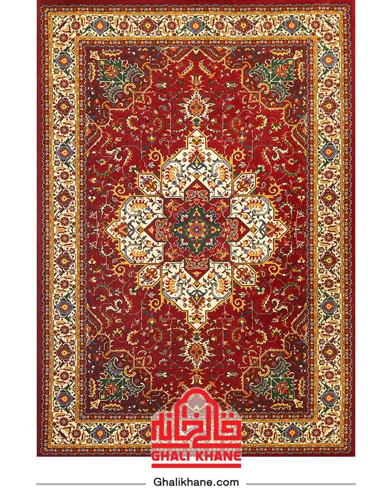 فرش سینراد 700 شانه طرح هریس کد 7022روناسی