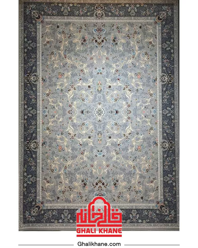 فرش بزرگمهر کلکسیون وین 700 شانه کد 77103 نقره‌ای
