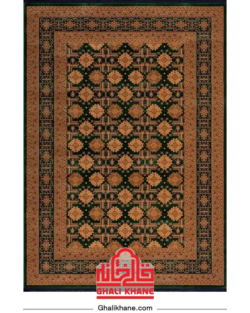 فرش بزرگمهر کلکسیون آریا 700 شانه کد 78101 سبز