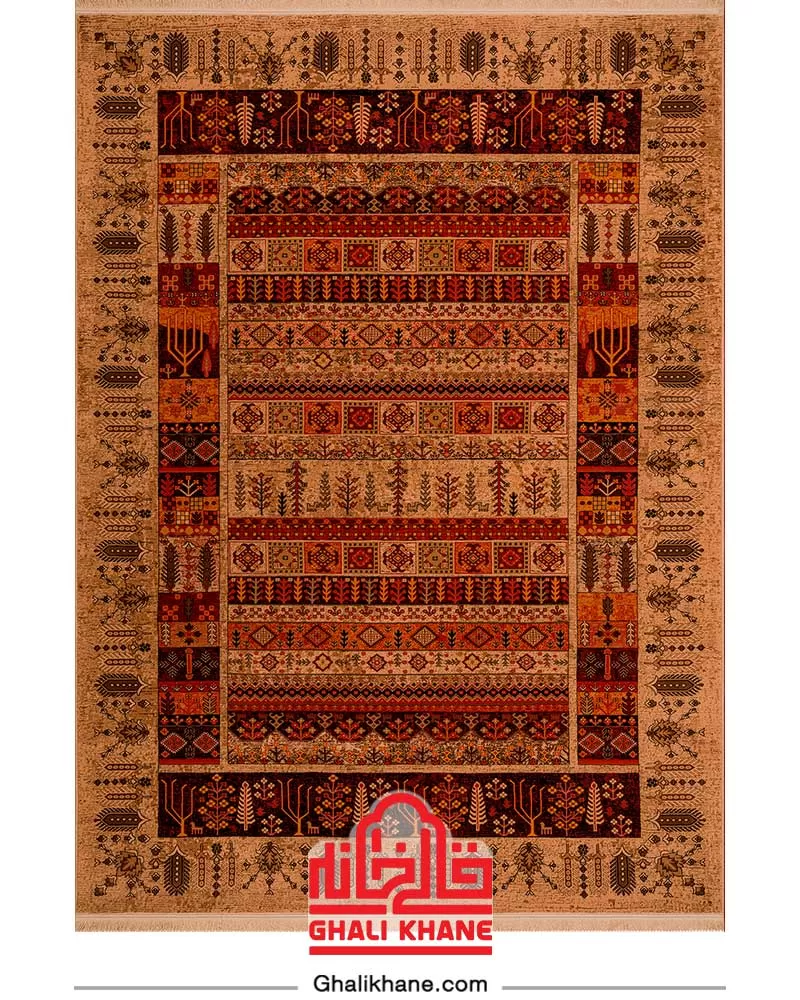 فرش بزرگمهر کلکسیون آریا 78002 گندمی