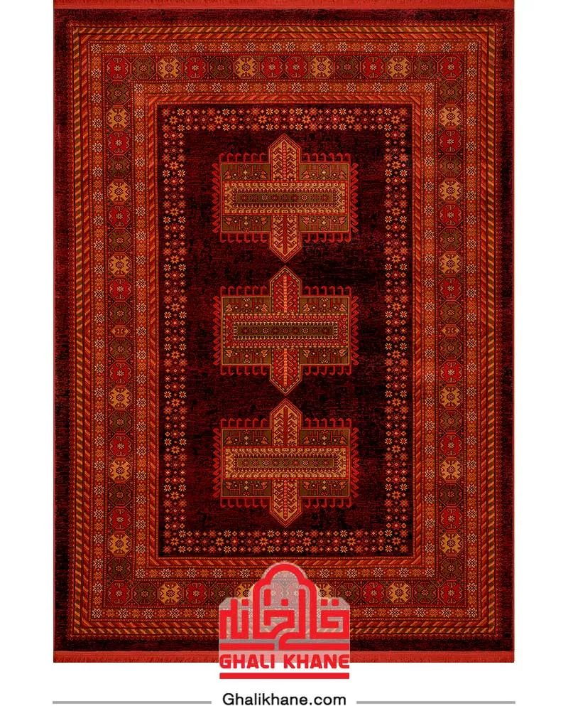 فرش بزرگمهر کلکسیون آریا 700 شانه کد 78005سرمه ای