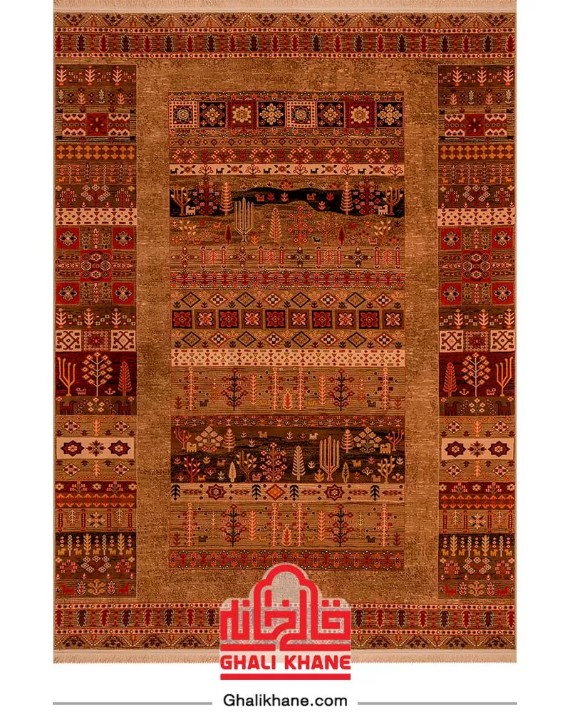 فرش بزرگمهر کلکسیون آریا 700 شانه کد 78007 بژ