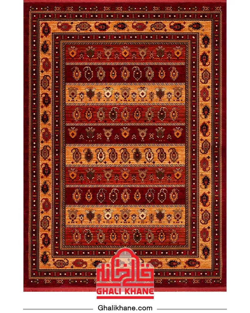 فرش بزرگمهر کلکسیون آریا 700 شانه کد 78021 شرابی