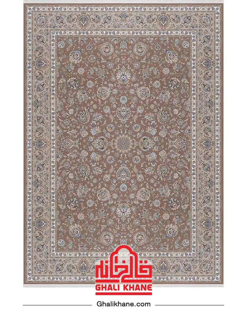 فرش بزرگمهر کلکسیون فلورانس 1200 شانه کد 14009 گردویی