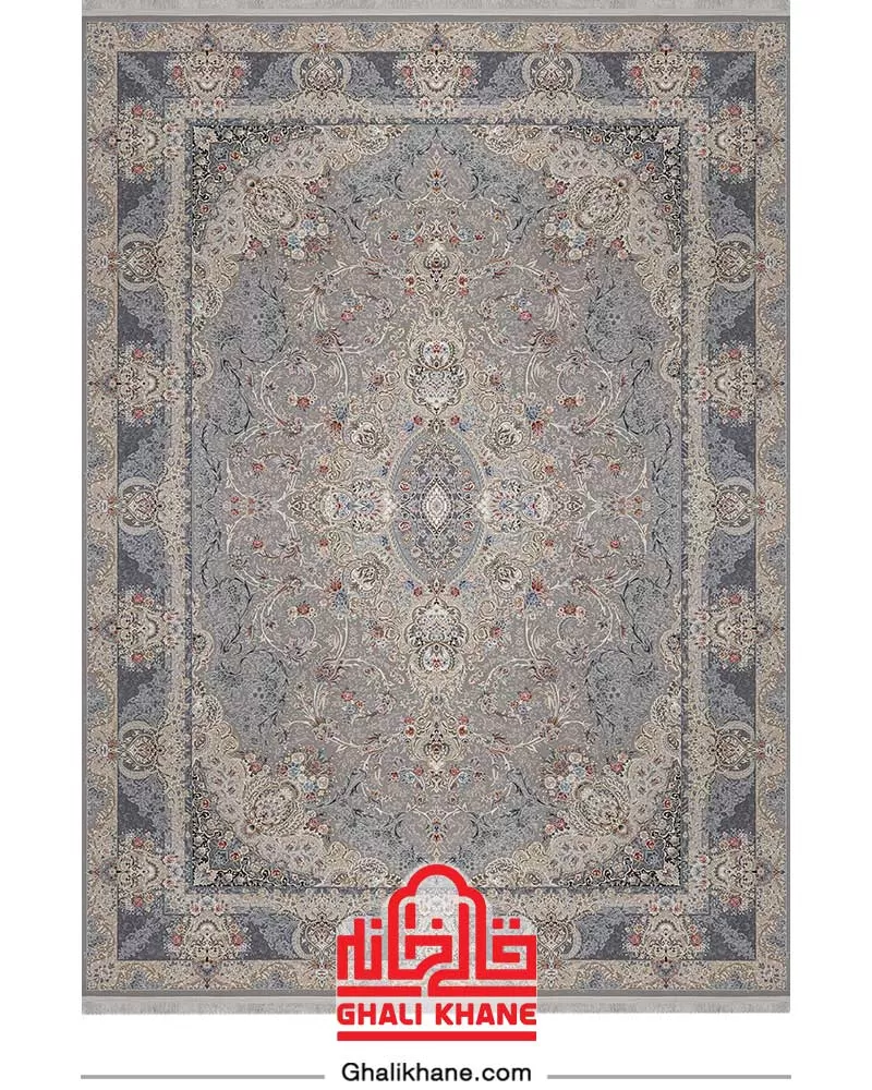 فرش بزرگمهر کلکسیون کوروش کد 12801 نقره ای