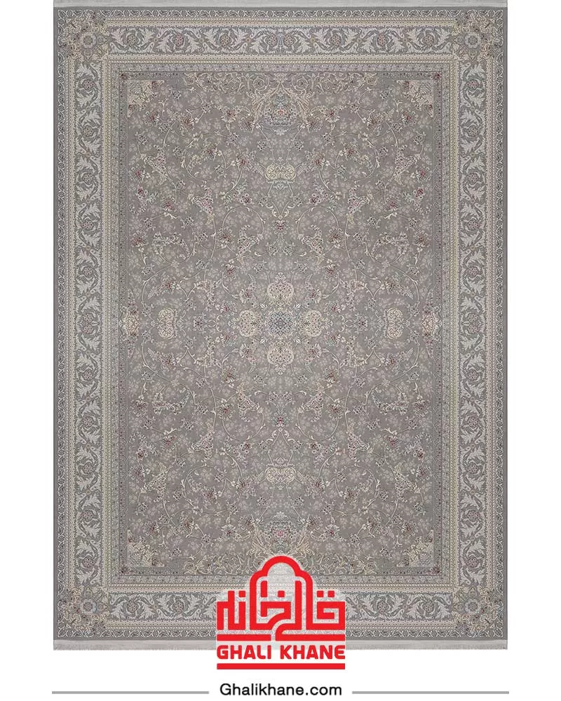 فرش بزرگمهر کلکسیون کوروش 1200 شانه کد 12810 نقره ای