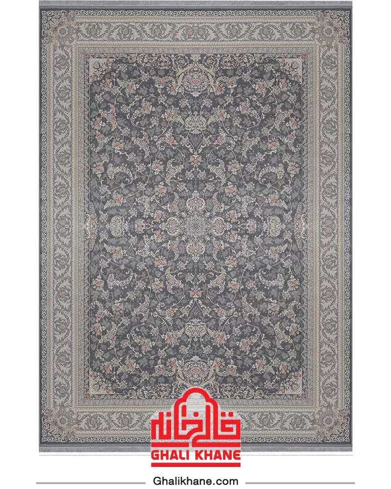 فرش بزرگمهر کلکسیون کوروش 1200 شانه کد 12810 دلفینی