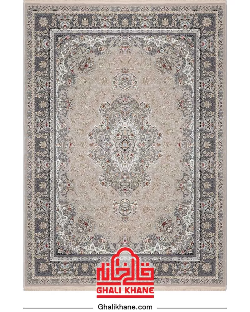 فرش بزرگمهر کلکسیون کوروش 1200 شانه کد 12817 بژ