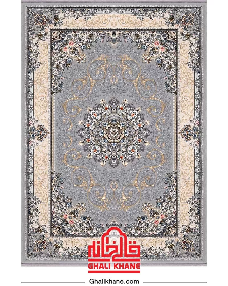 فرش بزرگمهر کلکسیون وین 700 شانه کد 77104	 نقره ای