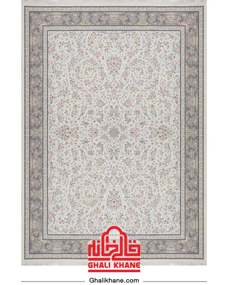 فرش بزرگمهر  کلکسیون آمازون کد 15001 کرم