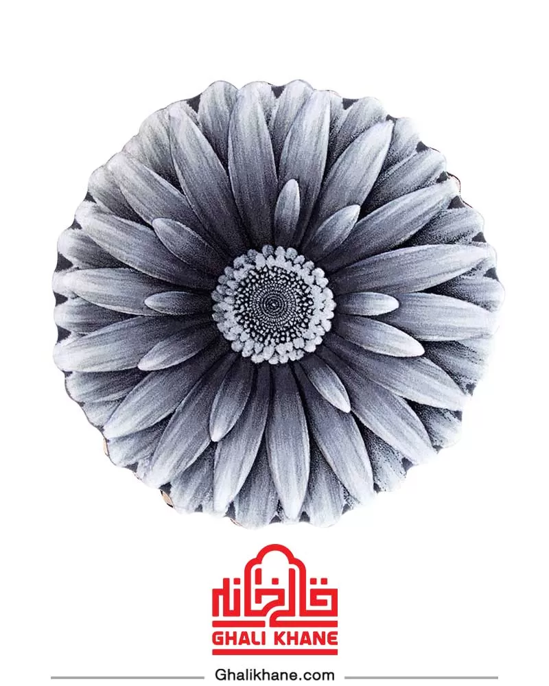 فرش سه بعدی زرباف طرح گل داوودی