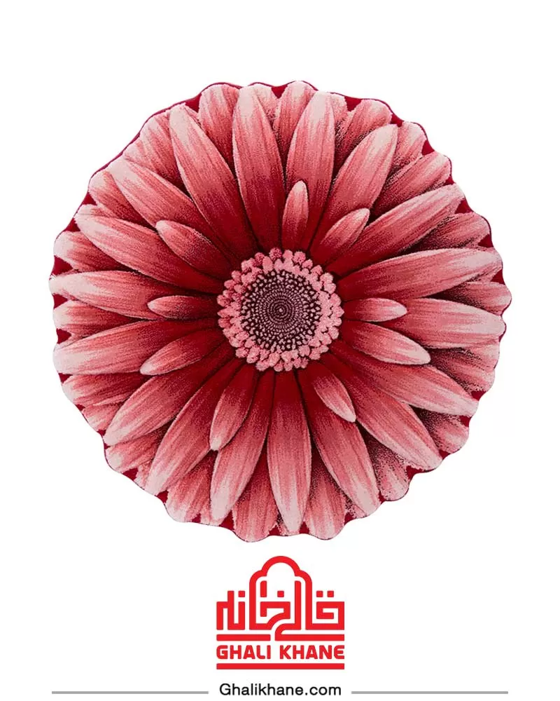 فرش سه بعدی زرباف طرح گل داوودی