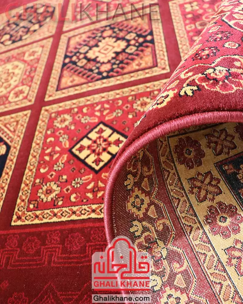 فرش زمرد مشهد 700 شانه کد 38009 لاکی سرمه‌ای