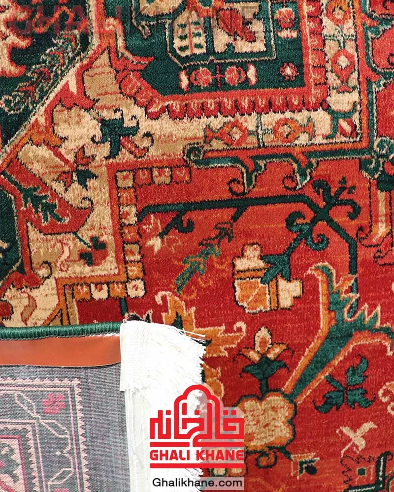 فرش هیوا طرح هریس سبز