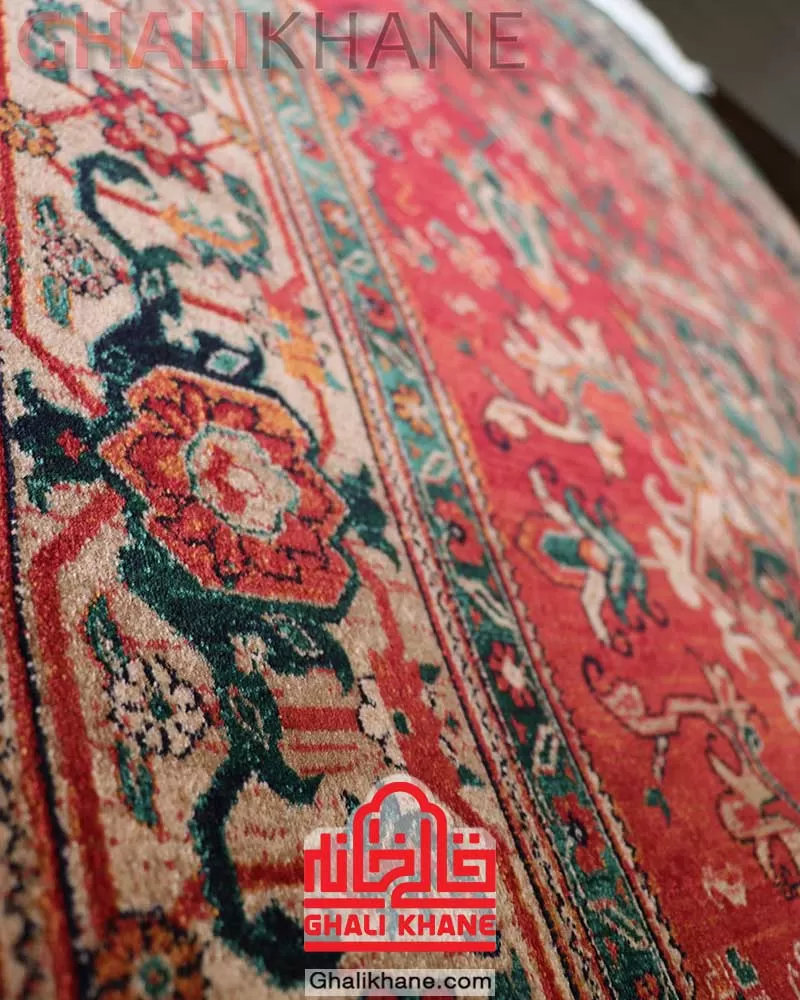 فرش هیوا طرح هریس سبز