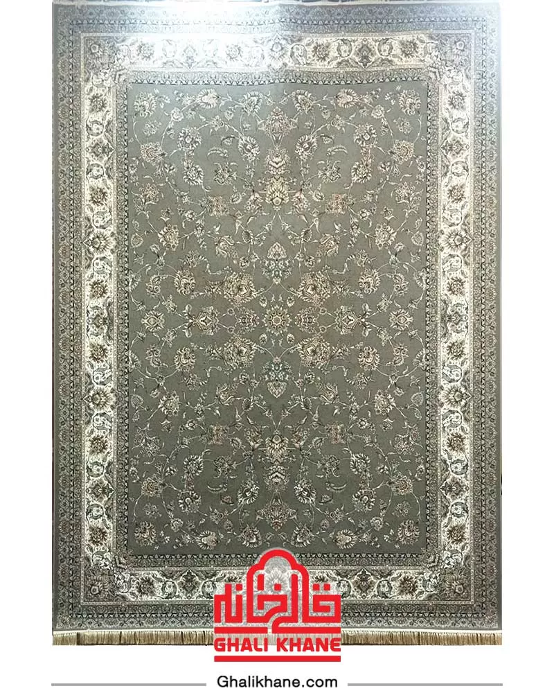 فرش ماشینی مشهد 1200 شانه کد 802109 طوسی