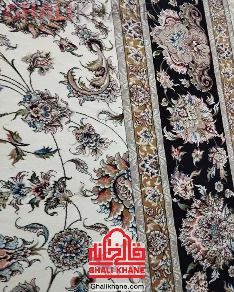 فرش زمرد مشهد 1500 شانه کد 46001 طرح افشان